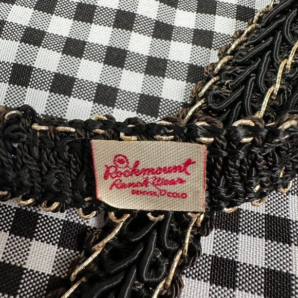 Vintage Rockymount Ranch Wear 1970s Cowboy Western Bow Tie Bowtie Collar Clip - Picture 2 of 3